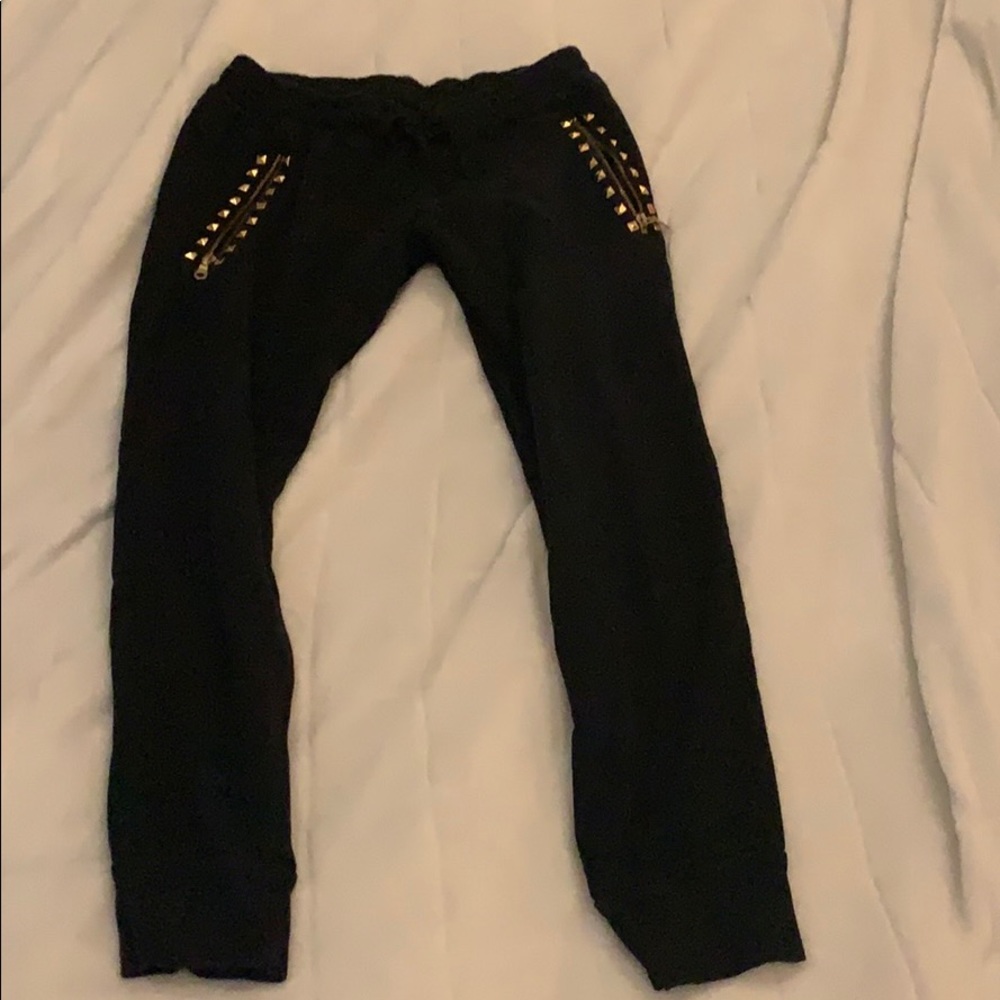 Gold stud michael Lauren sweatpants